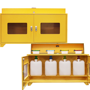 JI-CF4 폐수통보관함 폐액깔때기겸용 STEEL 4구